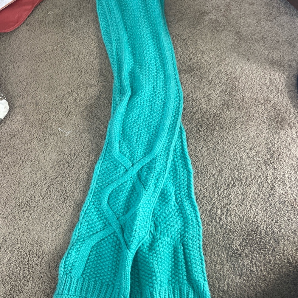 J. Crew Green Wool Blend Scarf